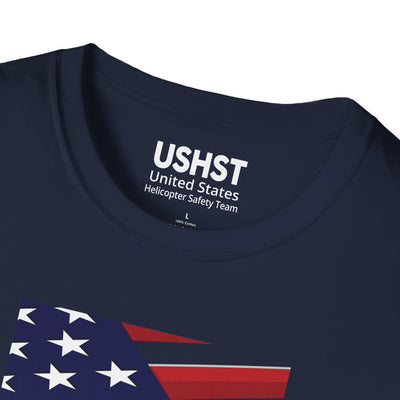 "USHST" Navy Blue Cotton Tee